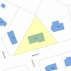 1425 Beacon St, Newton MA  02468-1640 plot plan