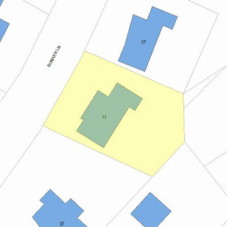 11 Bunker Ln, Newton MA  02465-1705 plot plan