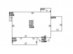 61 Westbourne Rd, Newton MA 02459-1617 floor plan