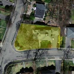55 Ellis Rd, Newton MA  02465-2916 aerial view