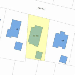 140 Crafts St, Newton MA  02460-1411 plot plan