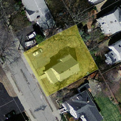 26 Kensington St, Newton MA 02460-1312 aerial view