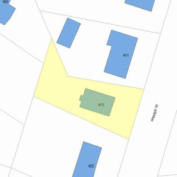 415 Parker St, Newton MA  02459-2604 plot plan