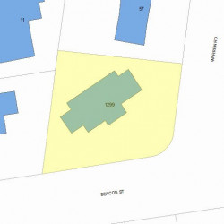 1299 Beacon St, Newton MA 02468-1737 plot plan