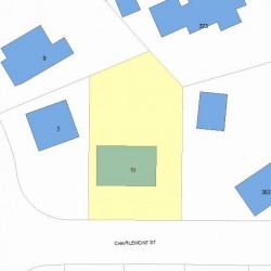 19 Charlemont St, Newton MA 02461-1907 plot plan