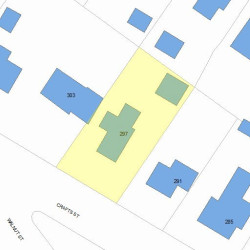 297 Crafts St, Newton MA  02460-1201 plot plan