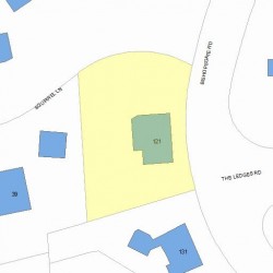 121 Bishopsgate Rd, Newton MA 02459-2008 plot plan