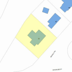 53 Beverly Rd, Newton MA  02461-1112 plot plan