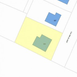 111 Hawthorne Ave, Newton MA 02466-3015 plot plan