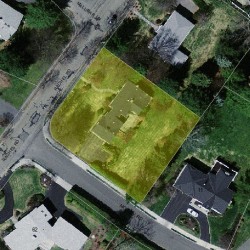 46 Rachel Rd, Newton MA  02459-2925 aerial view