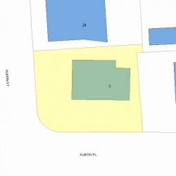 9 Albion Pl, Newton MA  02459-2121 plot plan