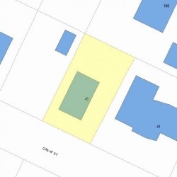 45 Grant St, Newton MA 02465-1508 plot plan