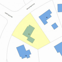 64 Bishopsgate Rd, Newton MA 02459-2031 plot plan