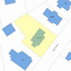 71 Hartford St, Newton MA 02461-1540 plot plan