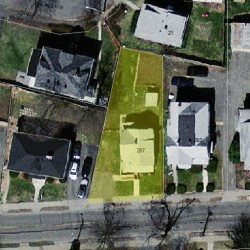 297 Webster St, Newton MA  02466-2105 aerial view