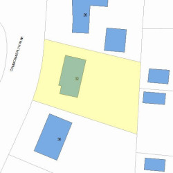 32 Commonwealth Park, Newton MA  02459-1005 plot plan