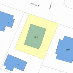 68 Gardner St, Newton MA 02458-1405 plot plan