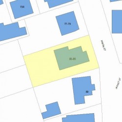 85 Faxon St, Newton MA  02458-1034 plot plan