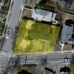 34 Rowe St, Newton MA 02466-1522 aerial view