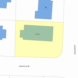 37 Fordham Rd, Newton MA 02465-1206 plot plan