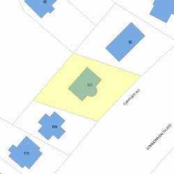 103 Commonwealth Ave, Newton MA 02459 plot plan