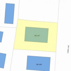 347 Lowell Ave, Newton MA 02460-2150 plot plan