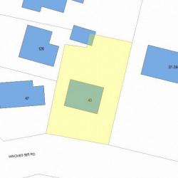 43 Winchester Rd, Newton MA 02458-1909 plot plan