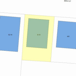 10 Beech St, Newton MA  02458-1026 plot plan