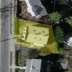 566 Centre St, Newton MA 02458-2325 aerial view