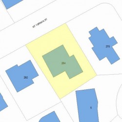 284 Mount Vernon St, Newton MA 02465-2521 plot plan