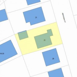 25 Aberdeen St, Newton MA  02461-1801 plot plan