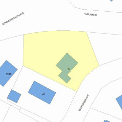 15 Evergreen Ave, Newton MA  02466-1702 plot plan