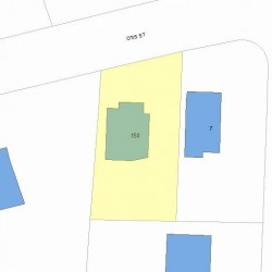 150 Otis St, Newton MA  02465-2524 plot plan