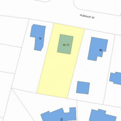 68 Pleasant St, Newton MA  02459-1810 plot plan