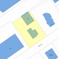 25 Paul St, Newton MA 02459-2452 plot plan