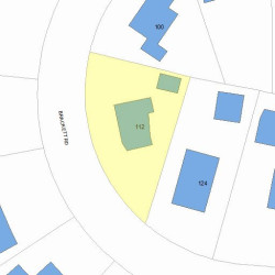 112 Brackett Rd, Newton MA 02458-2614 plot plan