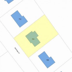 720 Dedham St, Newton MA  02459-2937 plot plan