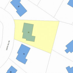 81 Cross Hill Rd, Newton MA 02459-3120 plot plan