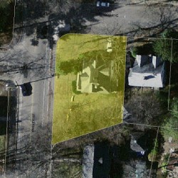 138 Parker St, Newton MA  02459-2553 aerial view