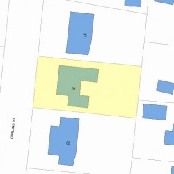 69 Garland Rd, Newton MA  02459-1741 plot plan