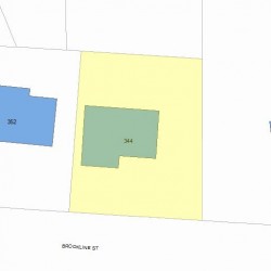 344 Brookline St, Newton MA 02459-3137 plot plan