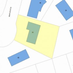 56 Bencliffe Cir, Newton MA 02466-1101 plot plan