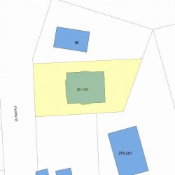 98 Faxon St, Newton MA 02458-1037 plot plan