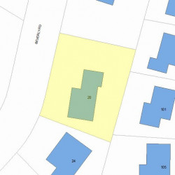 20 Beverly Rd, Newton MA 02461-1113 plot plan
