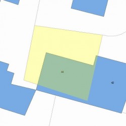 44 Gardner St, Newton MA 02458-1405 plot plan