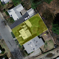 57 Harding St, Newton MA 02465-1336 aerial view