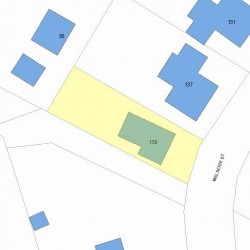139 Melrose St, Newton MA  02466-1109 plot plan