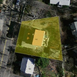 156 Waverley Ave, Newton MA 02458-2402 aerial view