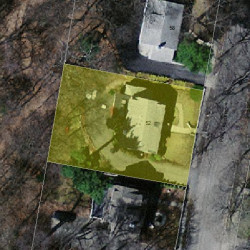 52 Pine Crest Rd, Newton MA  02459-2118 aerial view