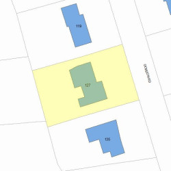 127 Gordon Rd, Newton MA 02468-1226 plot plan